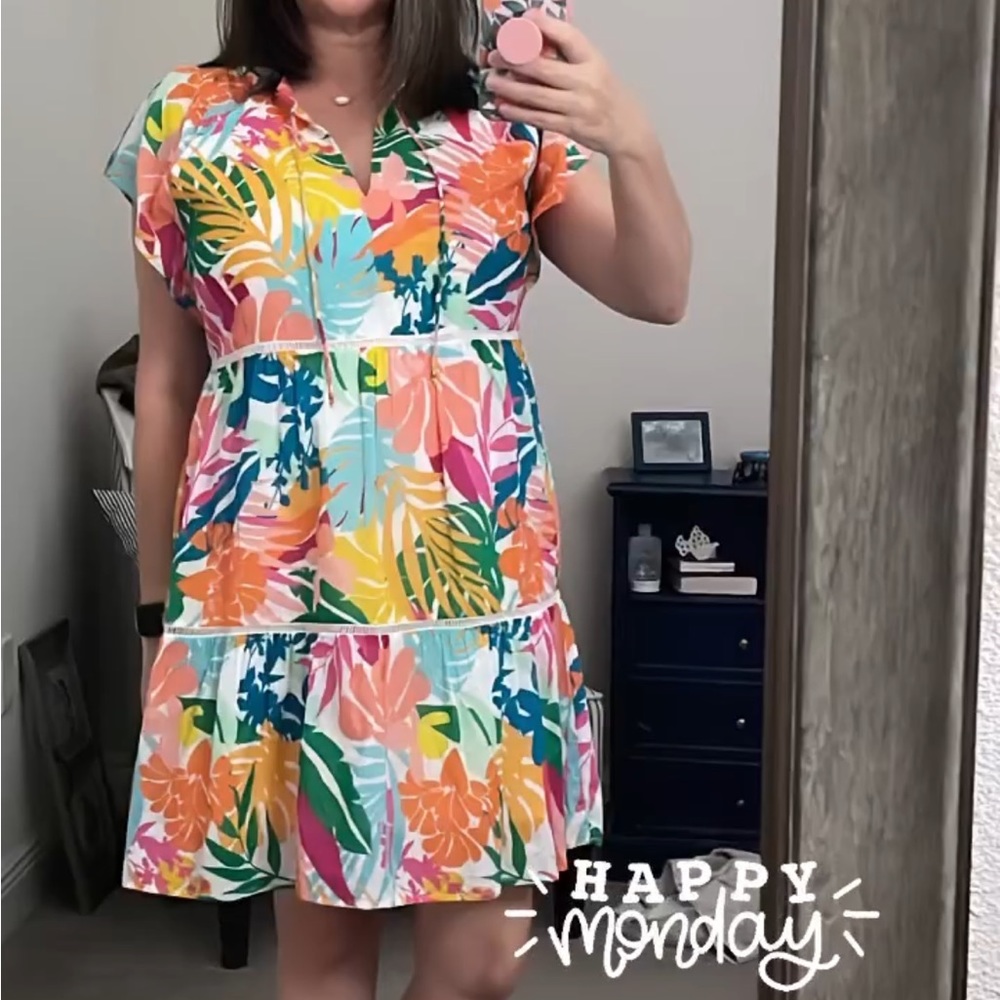 Fun Bright dress from Boston Proper.